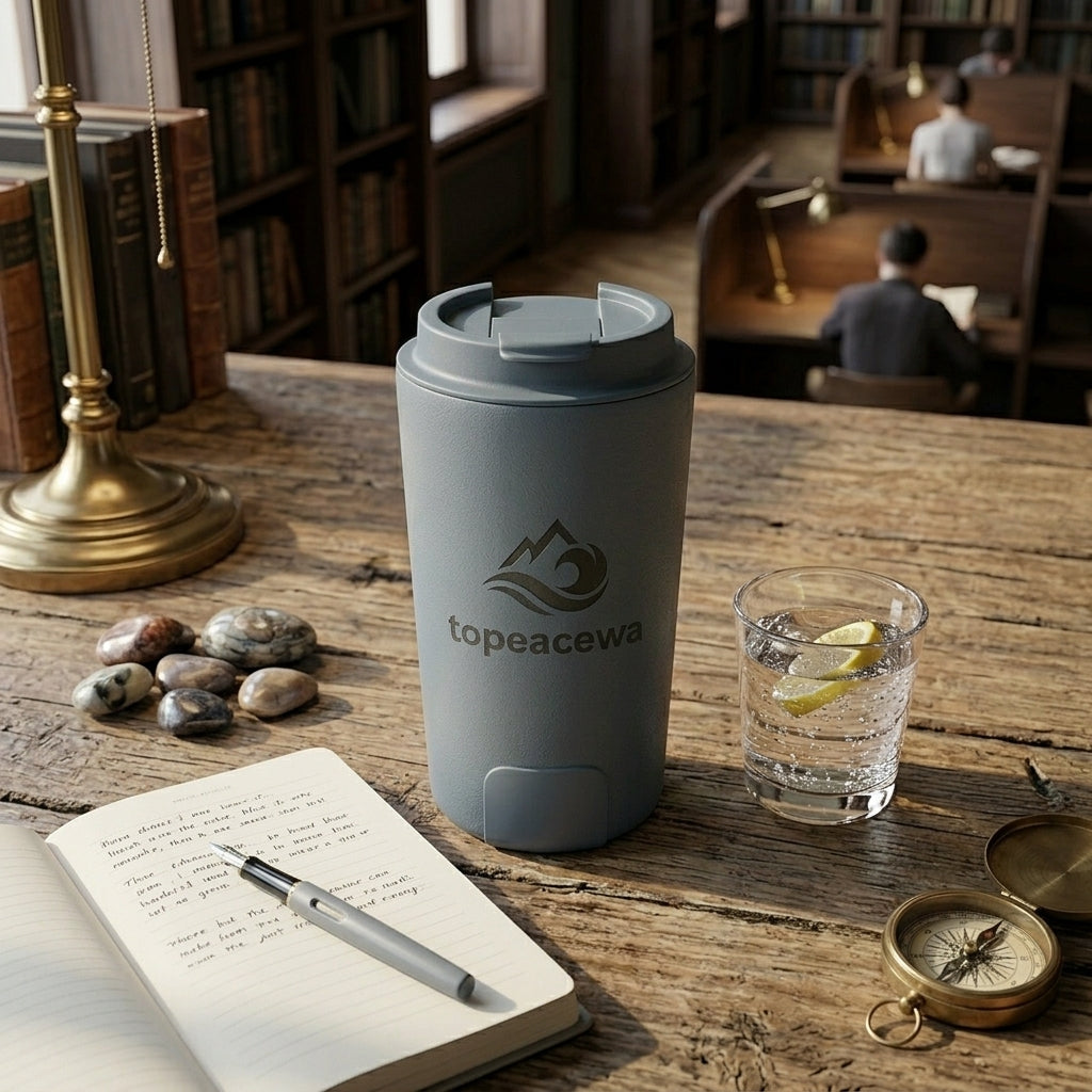 Topeacewa TrueTaste Ceramic Coffee Traveler | 16 oz Insulated Pure Taste Mug