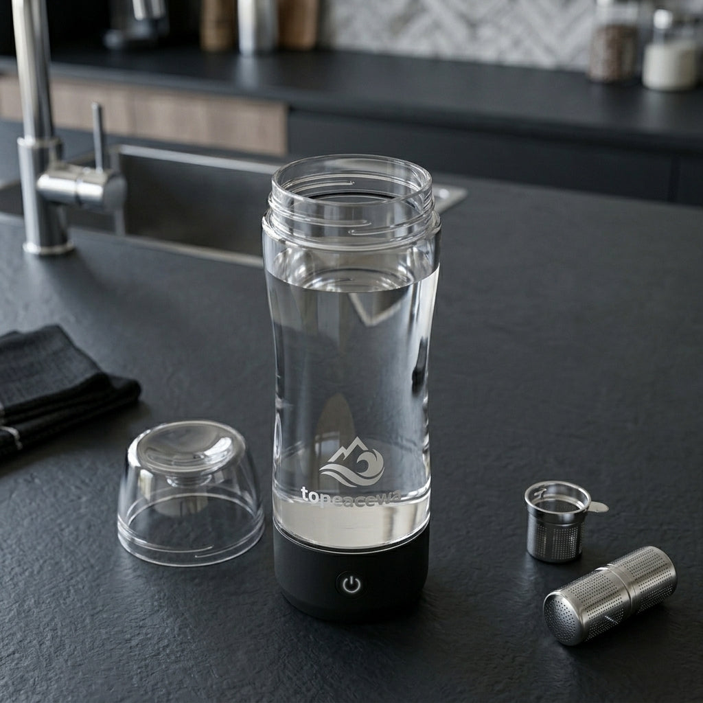 Topeacewa Electric Protein Shaker Cup | USB Rechargeable Vortex Mixer Bottle for Gym & Fitness